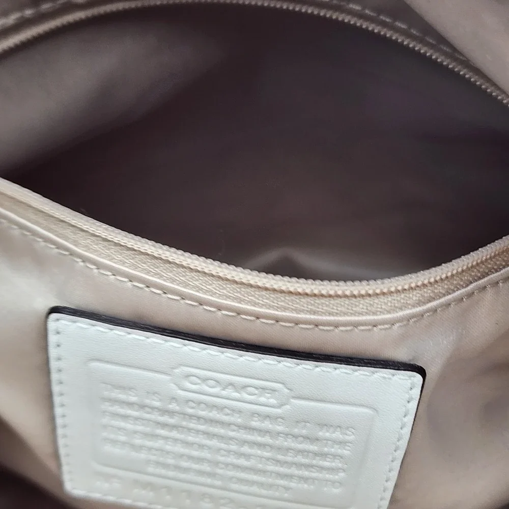 Coach Kristin Round Satchel White Nappa Leather Crossbody Strap Dustbag 19295